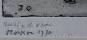 Jeanne Bieruma Oosting - Ets: 'Een winter in Rusland', Rustende vrouw - 1970 (unieke gesigneerde ets!) kopen? Bied vanaf 250!