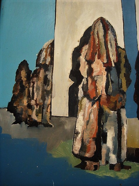 Ruud Cornelisse - Post Cobra Surrealisme olieverf 1969 "Witte Theater" gesigneerd  kopen? Bied vanaf 1!