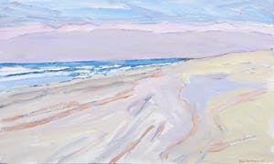 Paul Overhaus - Acryl op board, Strand kopen? Bied vanaf 50!