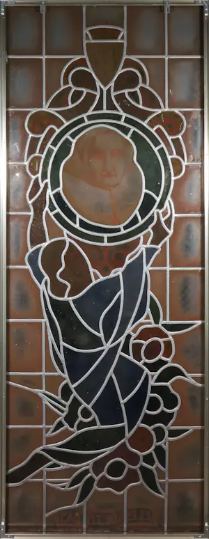 Niet of onleesbaar gesigneerd - Glas in lood raam van het sigarenmerk Elisabeth Bas kopen? Bied vanaf 1!