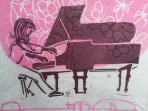 Greetje Grijpma - Allegretto Festoso - Lino op vilt - 1975 kopen? Bied vanaf 30!