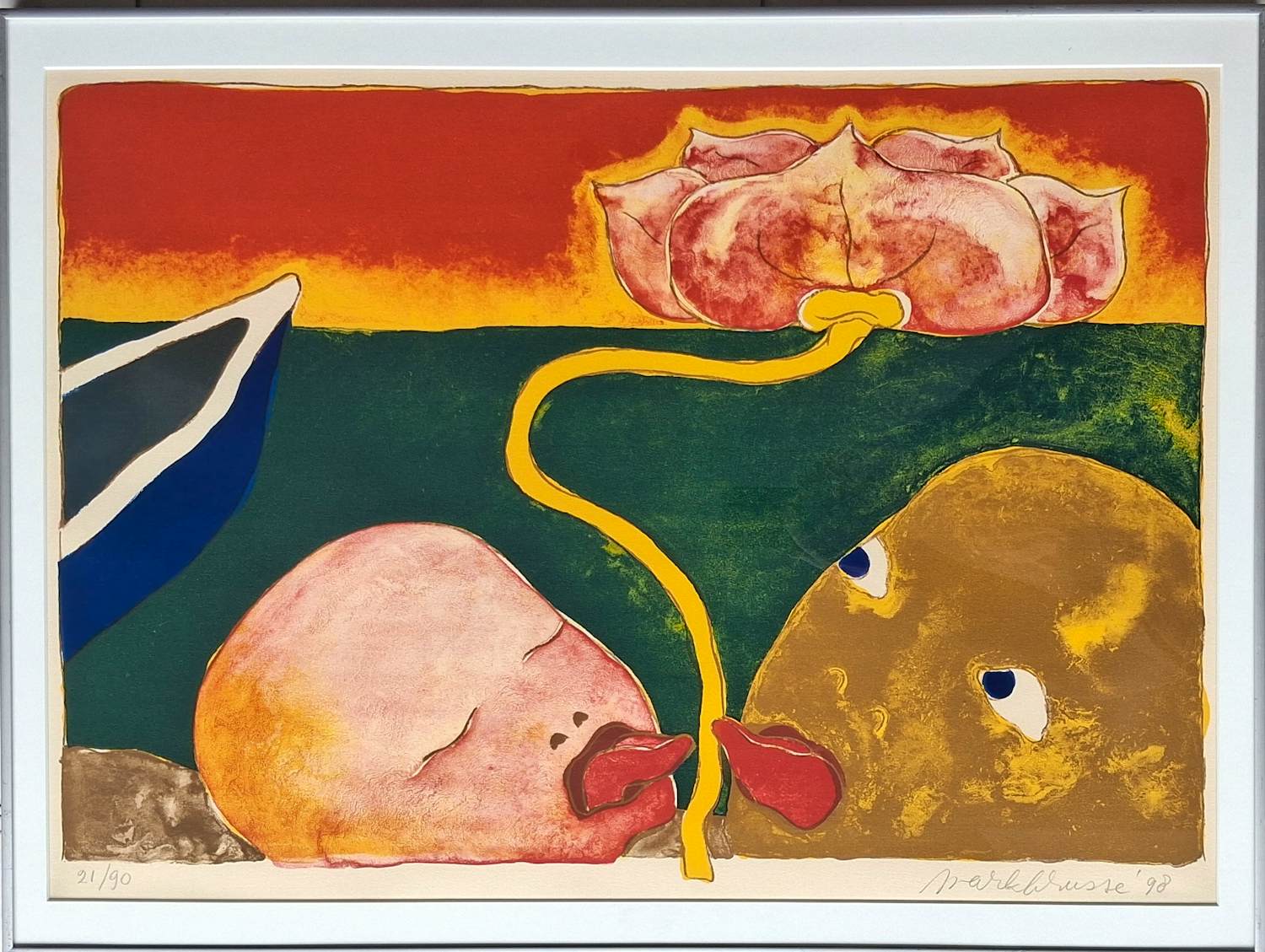 Mark Brusse - Twee hoofden en een lotus kopen? Bied vanaf 65!