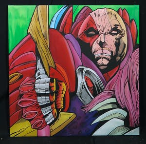 Jan Bollaert - Acryl op doek, Red Chief kopen? Bied vanaf 50!