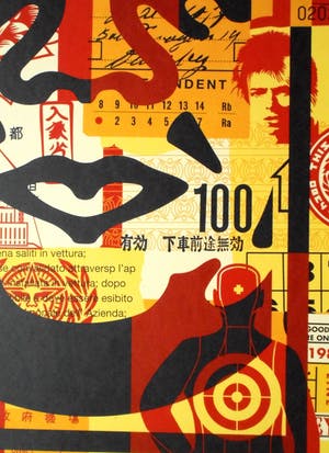 Shepard Fairey - (OBEY) - Face Collage III - offset - handgesigneerd kopen? Bied vanaf 69!