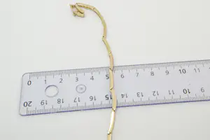 7- Fijne 1e gehalte  zilveren armband schakel-model met zirkoontjes - 19 cm lang kopen? Bied vanaf 20!