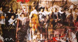 Jack Liemburg - Gemengde techniek op doek, Mensch durf te leven (Zeer groot) verkocht voor € 640!