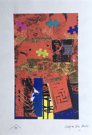 Woody van Amen - fraaie popart computerprint - 1991 verkocht voor € 45!