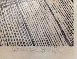 Herman Gordijn - Lida in interieur, houtsnede kopen? Bied vanaf 125!