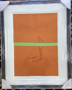 Henk Visch - Litho/collage “Was machen meine Hände..” gesigneerd en nieuw ingelijst kopen? Bied vanaf 125!