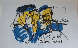 Herman Brood - of je bij God was - gesigneerd - 300 ex - ingelijst kopen? Bied vanaf 225!