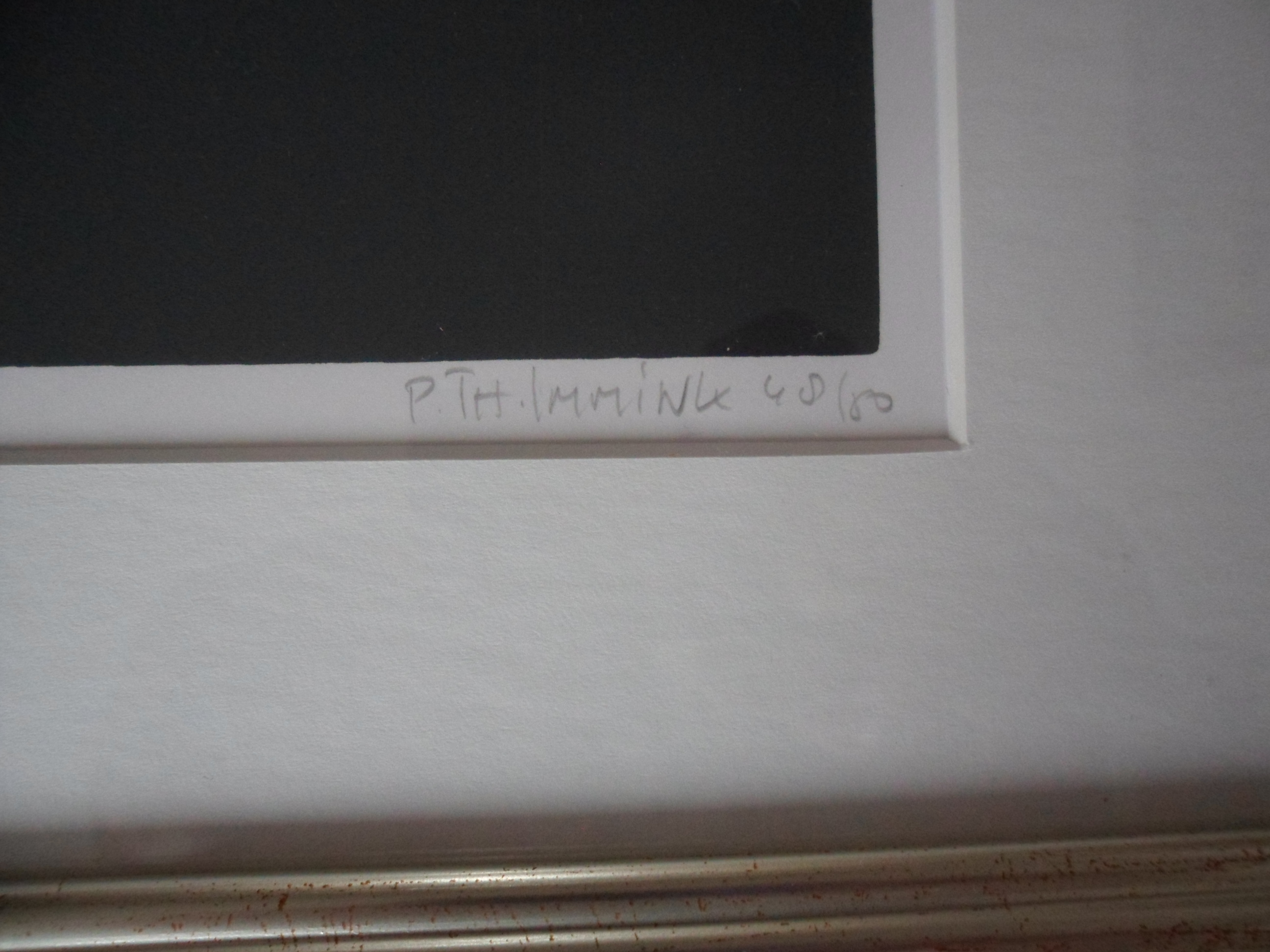 Bob Immink - Zeefdruk. Titel. "Varkensland bij watergang" kopen? Bied vanaf 40!