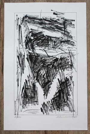 Jan Schoonhoven - zeefdruk: formatie - 1987 kopen? Bied vanaf 295!