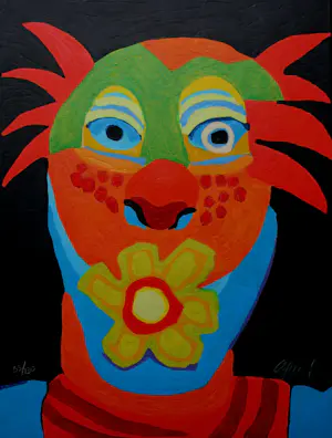 Buy Karel Appel - Houtsnede met carborundum: Le Dompteur à la Rose (Circus serie) - 1978? Bid from 1995!