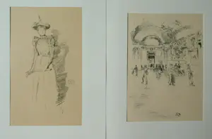 AcheterJames Whistler - LOT(2x) "Gants de suede en The Long Gallery, Louvre"? Enchérissez de 150!