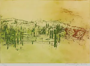 Jan Montyn - Zeefdruk op papier, Geen titel - Ingelijst kopen? Bied vanaf 120!