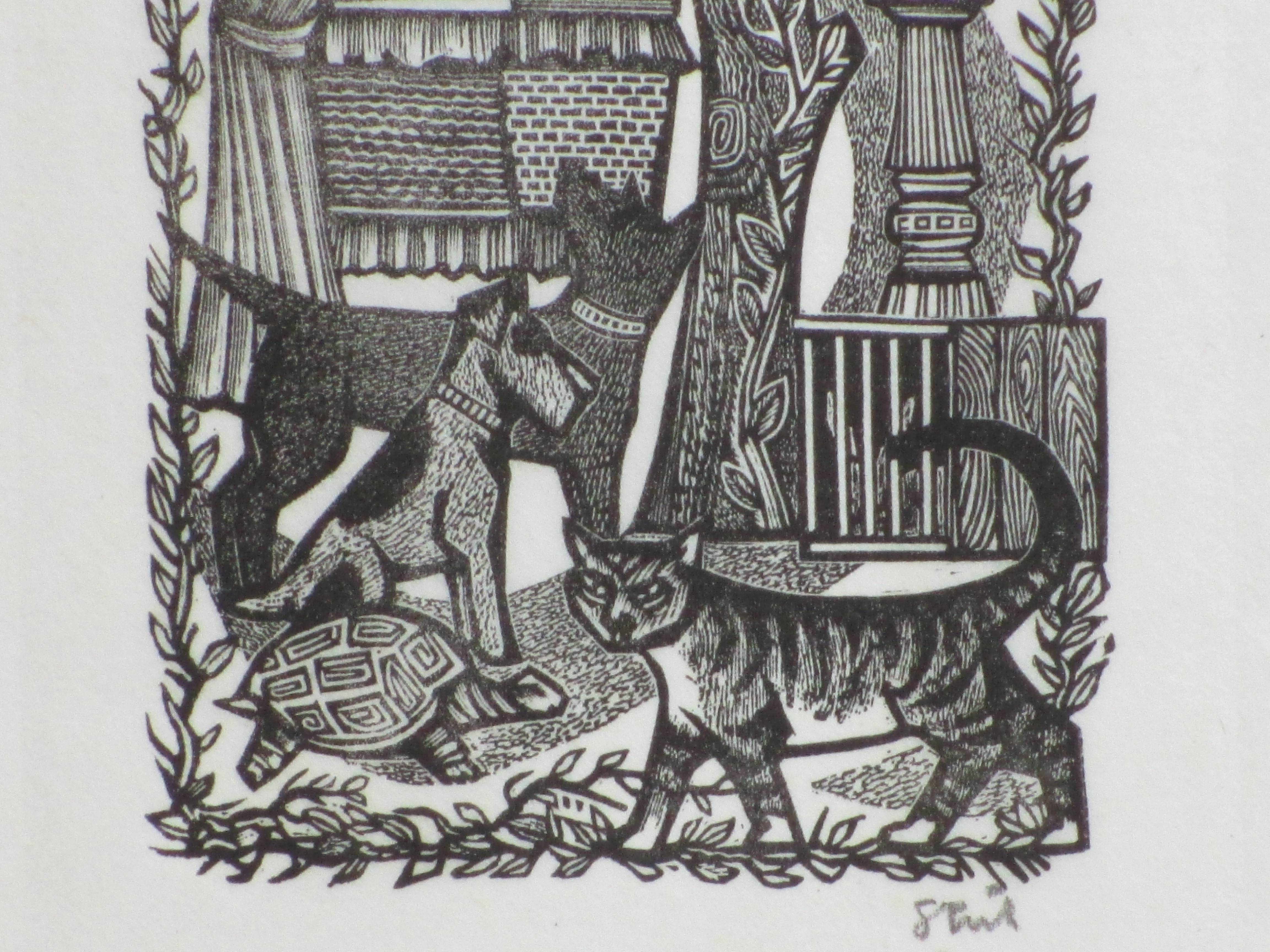 Lou Strik - Beestenboel - Houtsnede kopen? Bied vanaf 1!