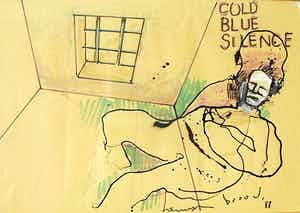 Herman Brood - Cold Blue Silence - Uniek werk met certificaat HB-M verkocht voor € 1399!
