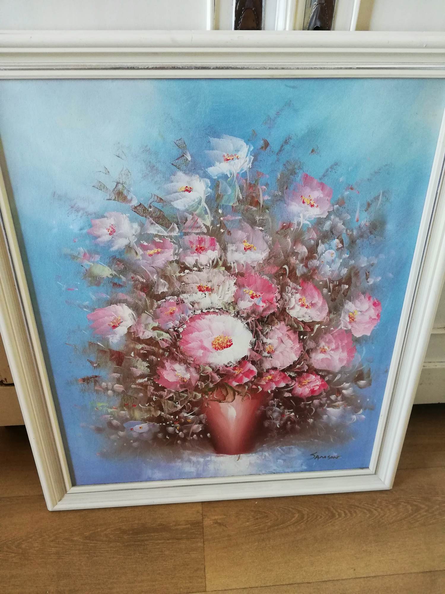 Eddy Samson - Prachtig schilderij ingelijst kopen? Bied vanaf 75!