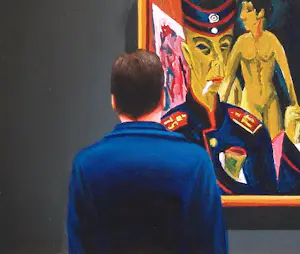 Gerard Boersma - Self Portrait As A Soldier (Zelfportret met zelfportret Ernst Ludwig Kirchner) kopen? Bied vanaf 400!