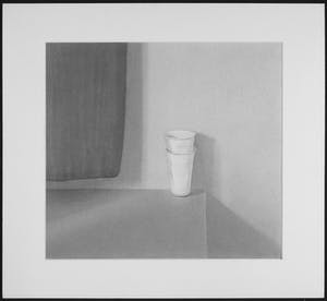 Gerard Huysman - Pastelkrijt, Compositie met twee plastic bekers kopen? Bied vanaf 100!