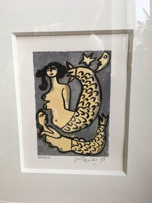 Corneille - 4 stuks prachtig ingelijste Corneille ‘s kopen? Bied vanaf 485!