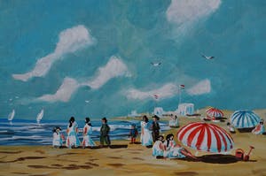 Henk Poeder - Scheveningen strand gezicht kopen? Bied vanaf 100!