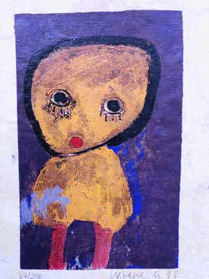 Giovanni Vetere - Portet in geel verkocht voor € 70!