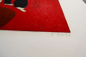 Peter Bes - een zeldzame in kleine oplage gemaakte Ets/Aquatint "rood imperium" gesigneerd kopen? Bied vanaf 47!