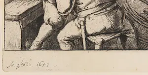 Adriaen van Ostade - & Pieter Gerardus van Os - Lot van twee etsen kopen? Bied vanaf 1!