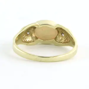 BWG gele ring bezet met opaal en single cut geslepen diamant tot. 0.02ct kopen? Bied vanaf 110!