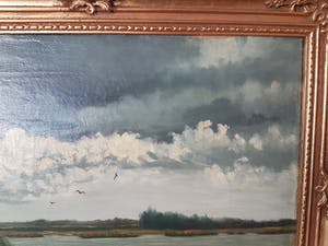 Carel Frederik Kellenbach - Plaslandschap met rietkragen kopen? Bied vanaf 120!