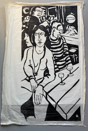 Flip van der Burgt - Eenzaam en alleen – houtsnede – ca. 1970 kaufen? Bieten Sie von 40!