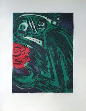 Bengt Lindstrom - "La tulipe de Hollande" - Carborundum (Groot) kopen? Bied vanaf 350!