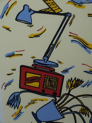 Hans Wap - Ingelijste zeefdruk , Nieuwe woning - 2007 – oplage 60 ex. kopen? Bied vanaf 50!