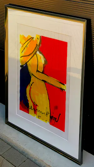 Herman Brood - Ingelijste zeefdruk: Naked beauty(prachtige lijst!) kopen? Bied vanaf 695!