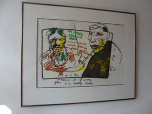 Herman Brood - Zeefdruk, uit 1998, Titel, "Paddo 's". kopen? Bied vanaf 150!