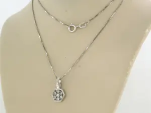 18k wit gouden collier met hanger met single cut geslepen diamant tot. 0.30ct kopen? Bied vanaf 550!