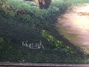 Jan van Riemsdijk - Bospad met herten kopen? Bied vanaf 50!