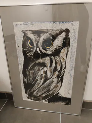 Alfons Van Meirvenne - Aquarel uil kopen? Bied vanaf 500!