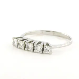 14k witgouden ring met briljant geslepen diamant tot. 0.23ct – F/G - VS/SI kopen? Bied vanaf 260!