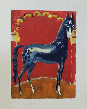 Kees van Dongen - Houtgravure 1955 - “Le Cheval Noir” - 1001 nacht - ready to frame kopen? Bied vanaf 50!
