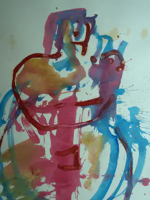 Anton Heyboer - Olieverf en acrylverf , Moeder met Kind – 107 x 79 cm kopen? Bied vanaf 125!