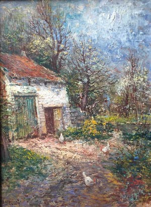 Walter Neuhof - C4165-6 - Zicht op kippenschuur kopen? Bied vanaf 65!