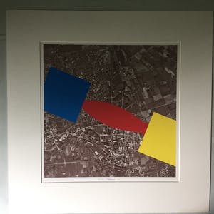 Peer Veneman - Luchtfoto met kleurvlakken - Zeefdruk kopen? Bied vanaf 30!