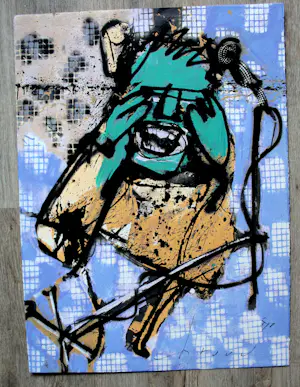 Herman Brood - De band, vier zeefdrukken uit deze serie kopen? Bied vanaf 1300!