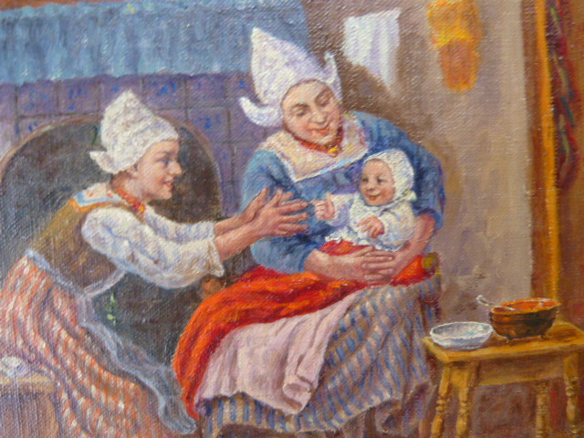 Niet of onleesbaar gesigneerd - Gesigneerd - Volendams interieur. kopen? Bied vanaf 1!