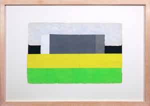 Henri Plaat - Gouache, Zonder titel - Ingelijst verkocht voor € 150!