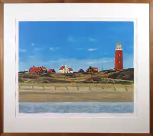 Valentin Bakardjiev - Zeefdruk, Texel - Ingelijst vendu pour 40€ !