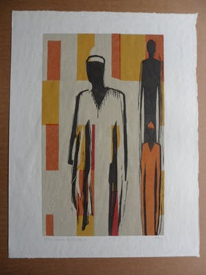 Marianne de Moor - Linosnede, titel onbekend kopen? Bied vanaf 40!