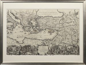 Hendrik Keur - en Jacob Keur, Kopergravure - Beschrijving van de reizen Pauli - Ingelijst kopen? Bied vanaf 20!